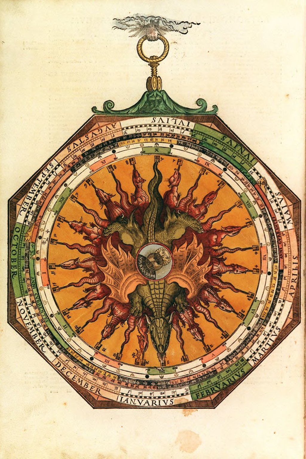 Драконът, чиито глава и опашка олицетворявали лунните възли в средновековна Европа. (Peter Apian, Astronomicum Caesareum, 1540)
https://en.wikipedia.org/wiki/Lunar_node